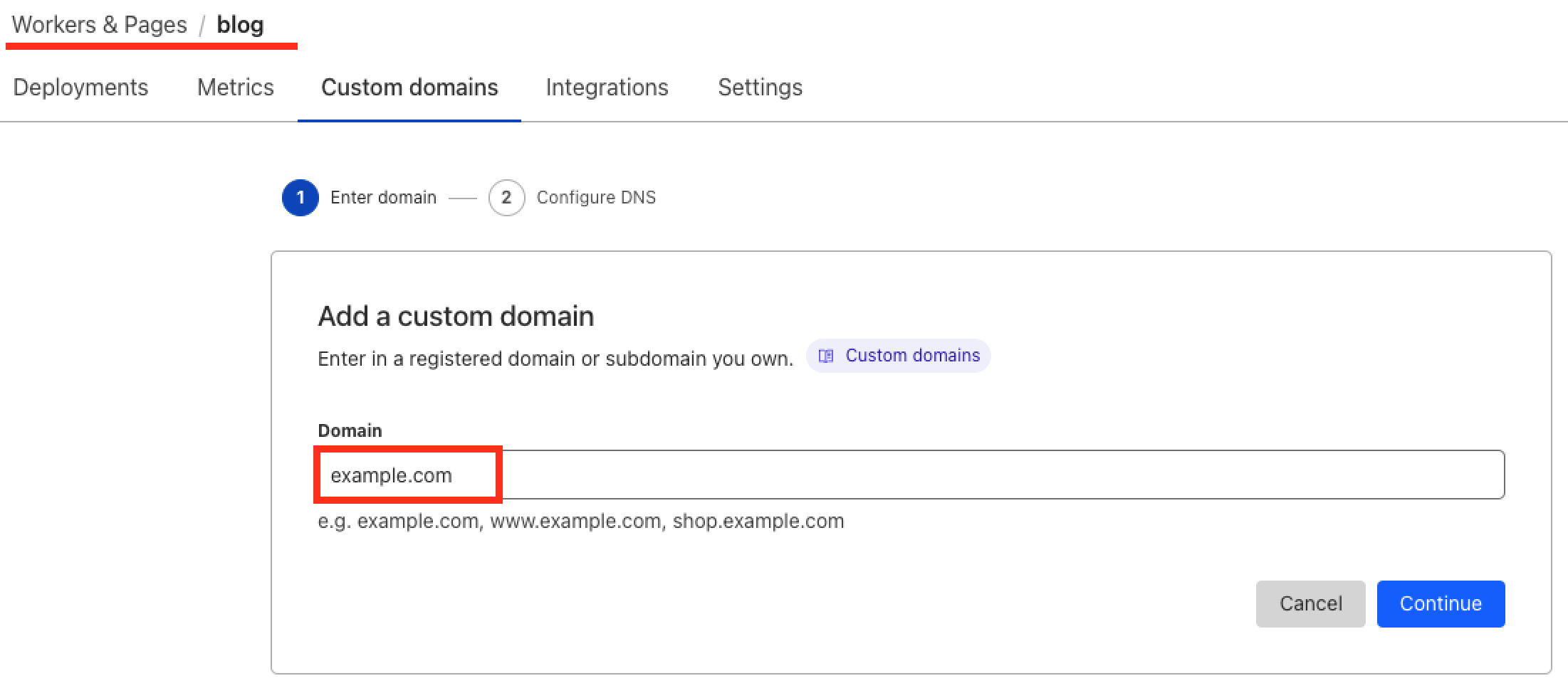 Custom Domain